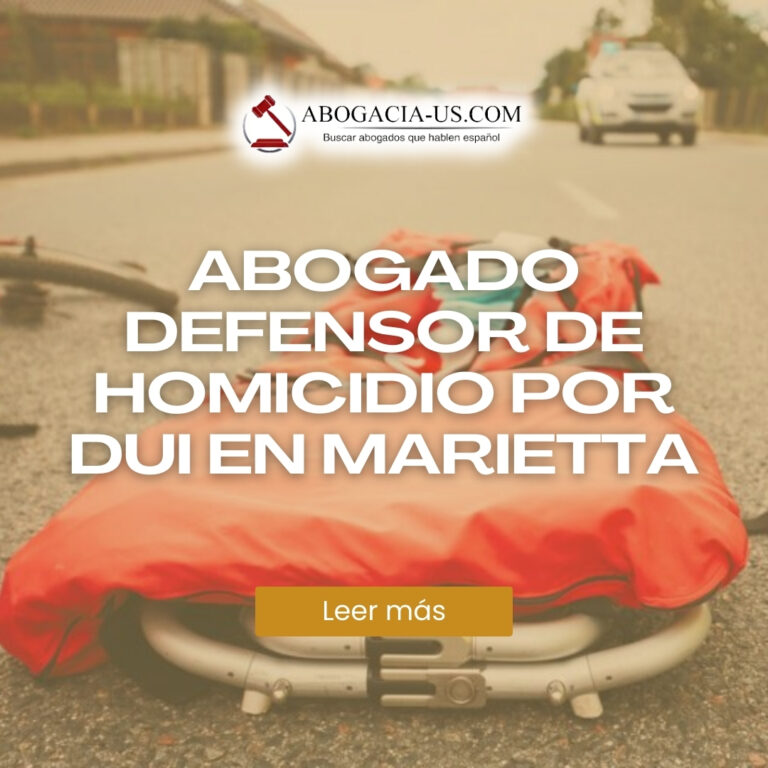 Abogado defensor de homicidio por DUI y de DUI para luchar contra sus cargos en Marietta