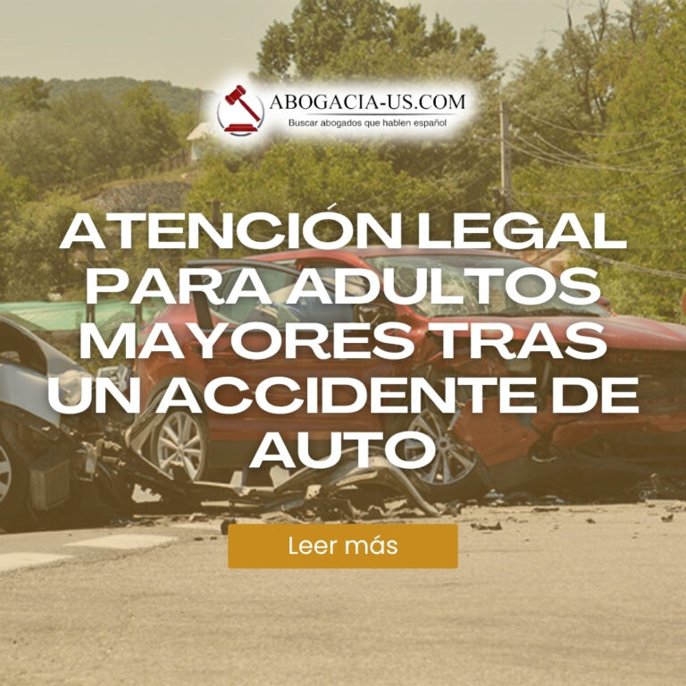 Atención legal para adultos mayores tras un accidente de auto