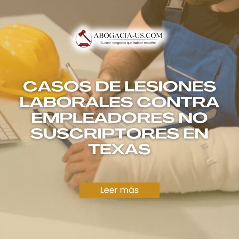 Casos de lesiones laborales contra empleadores no suscriptores en Texas